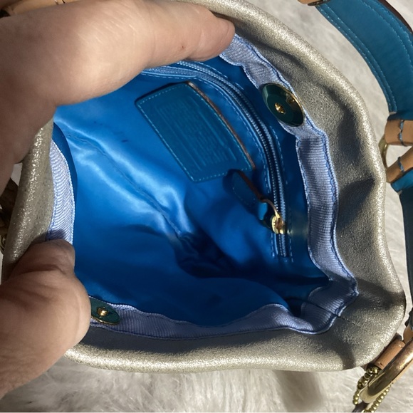 SOLD….Coach Special Edition Under the Ocean Bubbles Satchel Wristlet with Fish - Picture 9 of 11